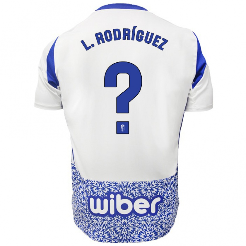 Kandiny Damen Iker López Rodríguez #0 Weiß Blau Auswärtstrikot Trikot 2024/25 T-Shirt