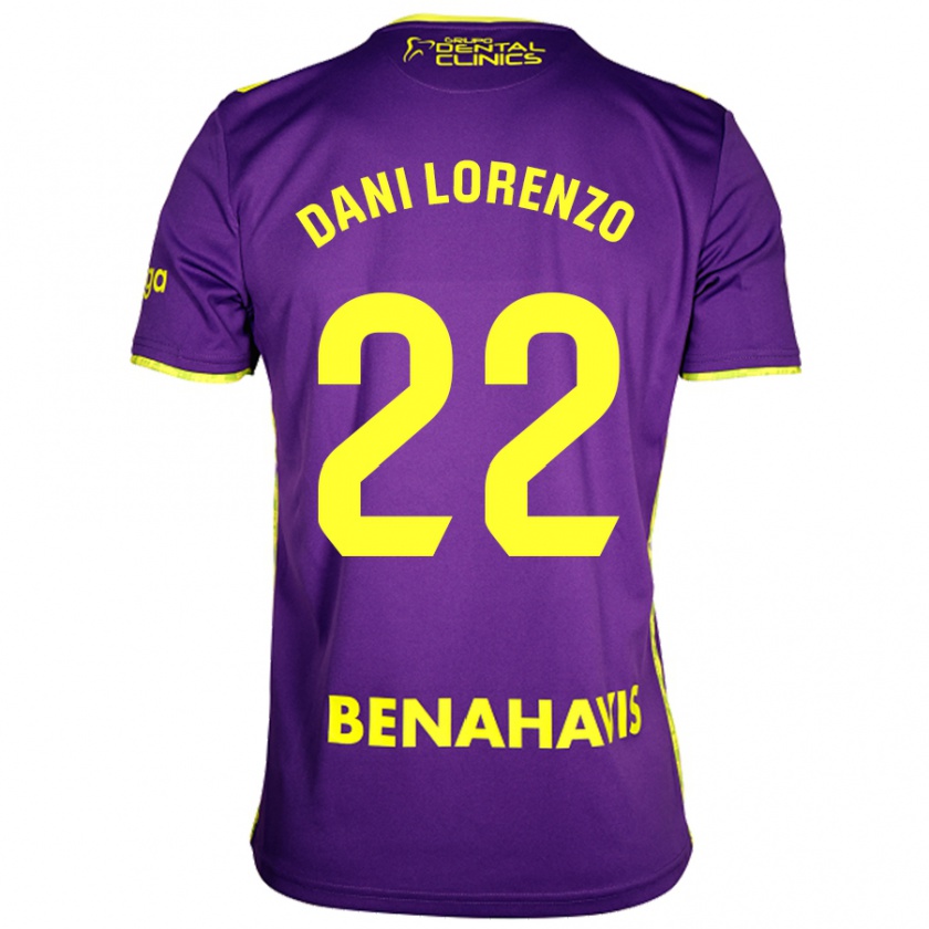 Kandiny Damen Dani Lorenzo #22 Lila Gelb Auswärtstrikot Trikot 2024/25 T-Shirt