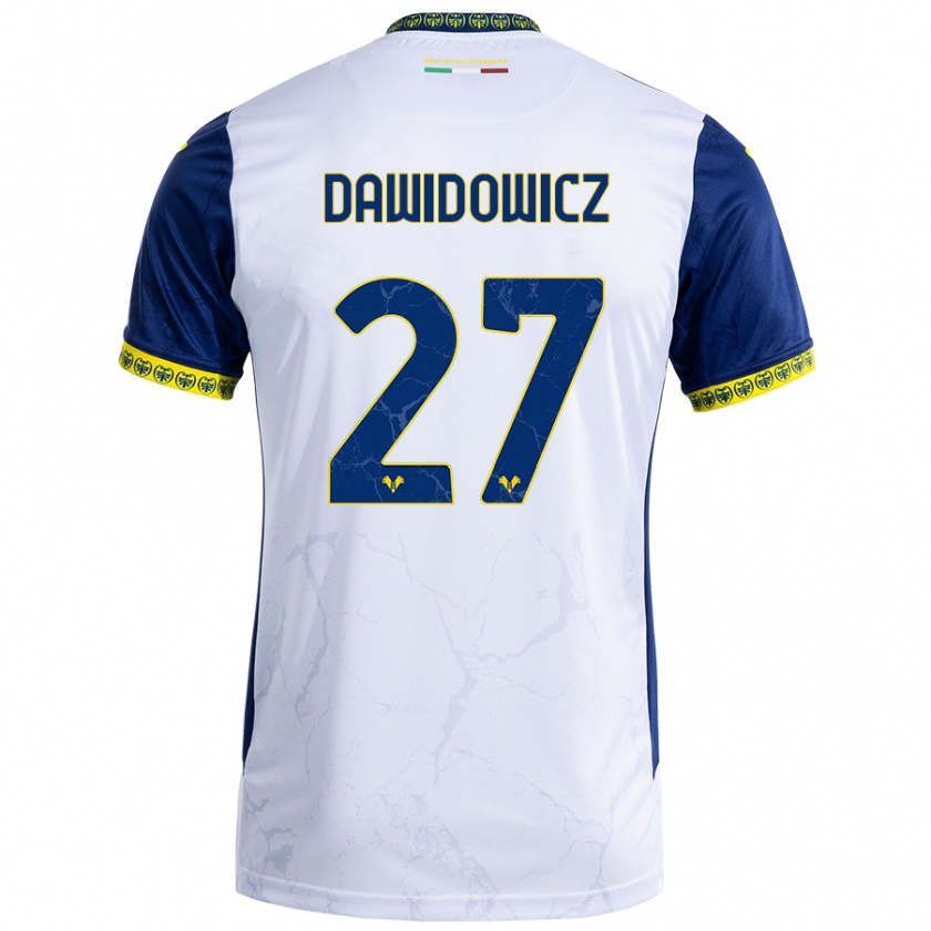 Kandiny Damen Paweł Dawidowicz #27 Weiß Blau Auswärtstrikot Trikot 2024/25 T-Shirt