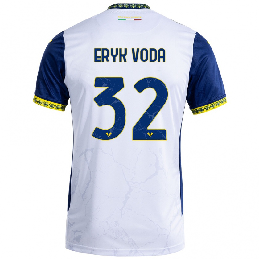 Kandiny Damen Andrei Eryk Voda #32 Weiß Blau Auswärtstrikot Trikot 2024/25 T-Shirt