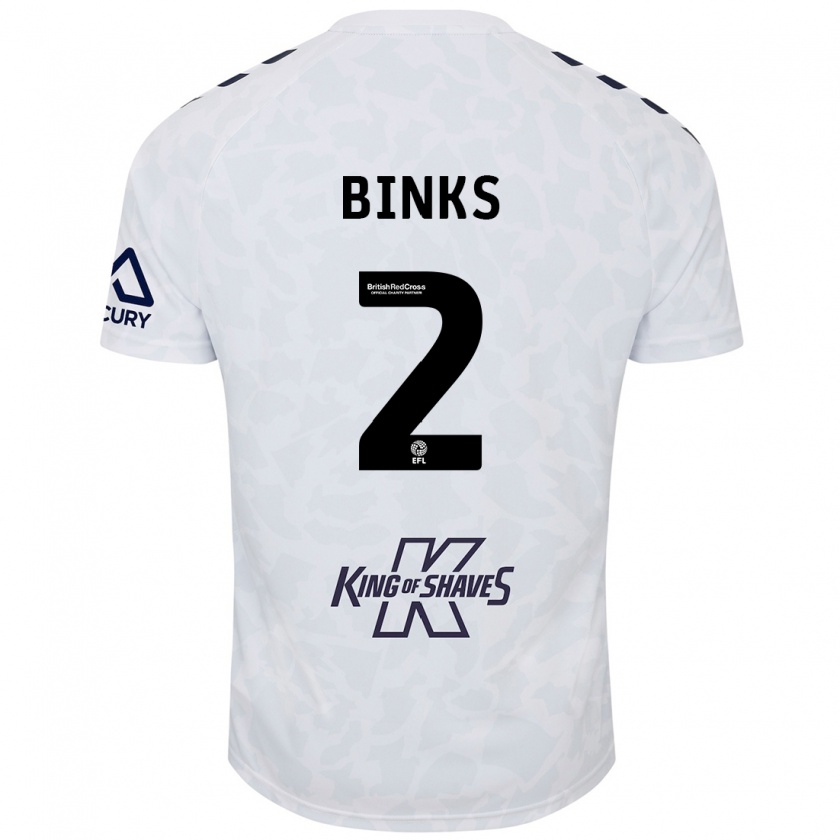 Kandiny Damen Luis Binks #2 Weiß Auswärtstrikot Trikot 2024/25 T-Shirt