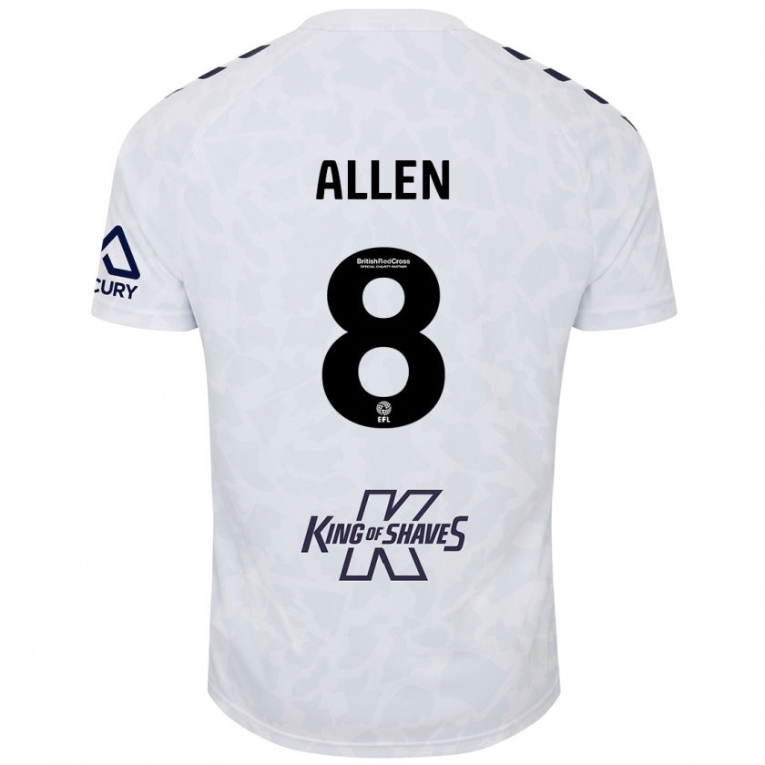 Kandiny Damen Jamie Allen #8 Weiß Auswärtstrikot Trikot 2024/25 T-Shirt