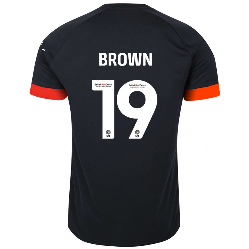 Kandiny Damen Jacob Brown #19 Schwarz Orange Auswärtstrikot Trikot 2024/25 T-Shirt