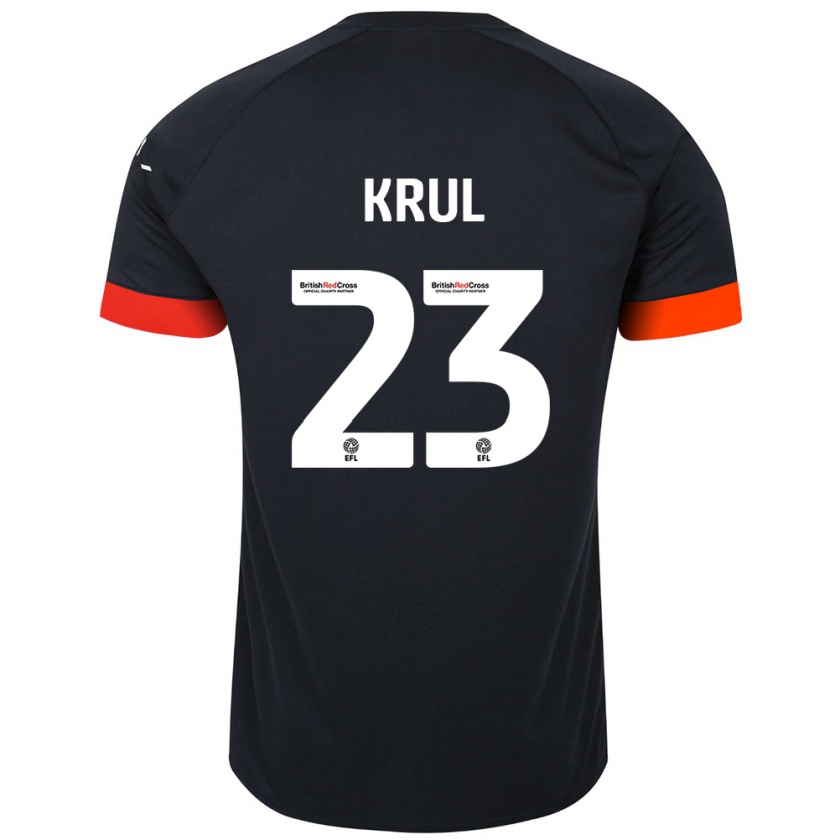 Kandiny Damen Tim Krul #23 Schwarz Orange Auswärtstrikot Trikot 2024/25 T-Shirt