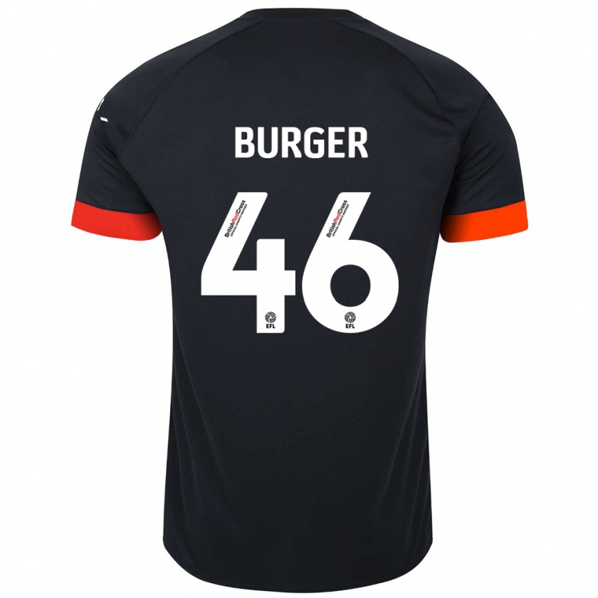 Kandiny Damen Jake Burger #46 Schwarz Orange Auswärtstrikot Trikot 2024/25 T-Shirt