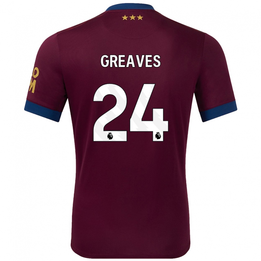 Kandiny Damen Jacob Greaves #24 Braun Auswärtstrikot Trikot 2024/25 T-Shirt