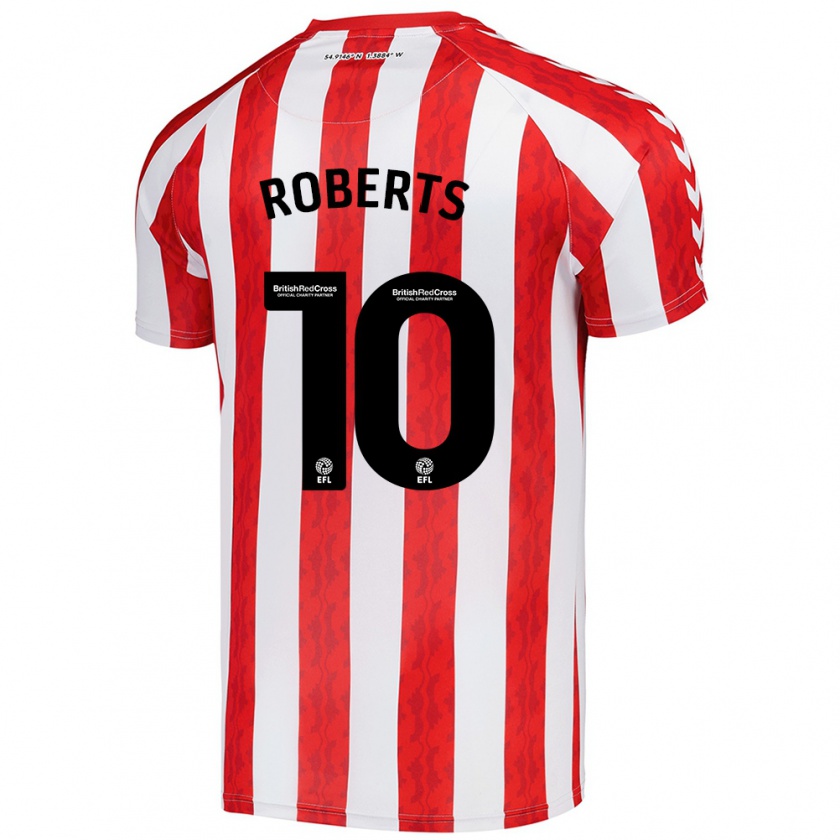 Kandiny Kinder Patrick Roberts #10 Rot Weiß Heimtrikot Trikot 2024/25 T-Shirt