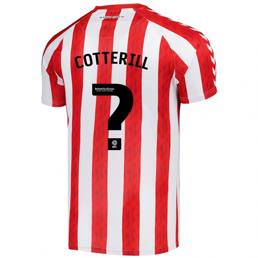 Kandiny Kinder Jamie Cotterill #0 Rot Weiß Heimtrikot Trikot 2024/25 T-Shirt