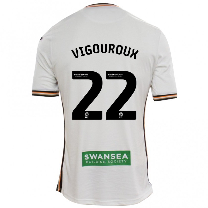 Kandiny Kinder Lawrence Vigouroux #22 Rot Weiß Heimtrikot Trikot 2024/25 T-Shirt