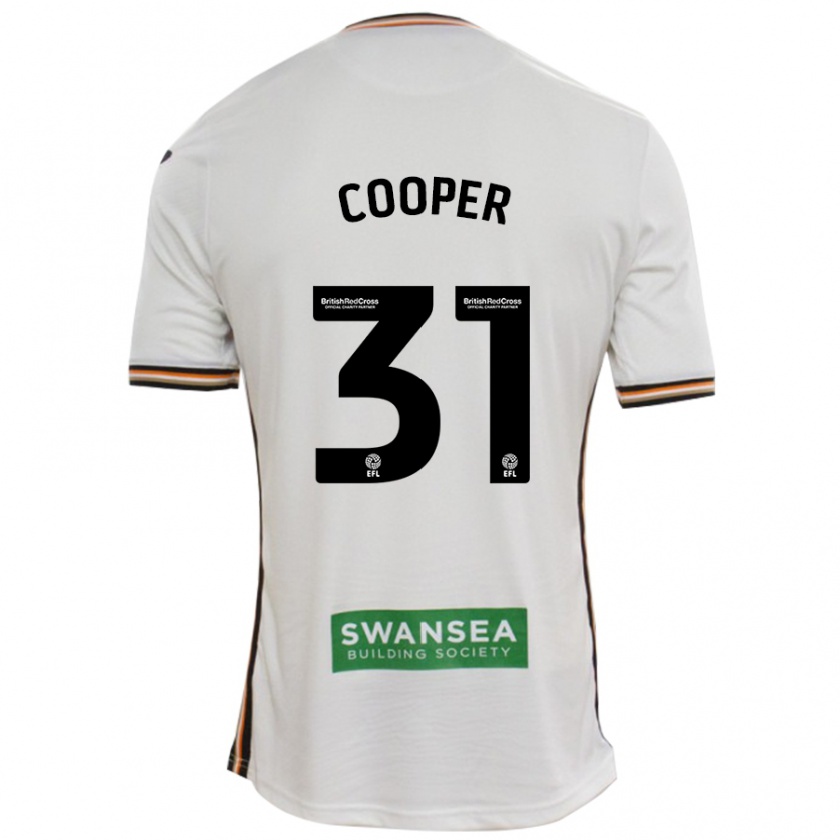 Kandiny Kinder Oliver Cooper #31 Rot Weiß Heimtrikot Trikot 2024/25 T-Shirt