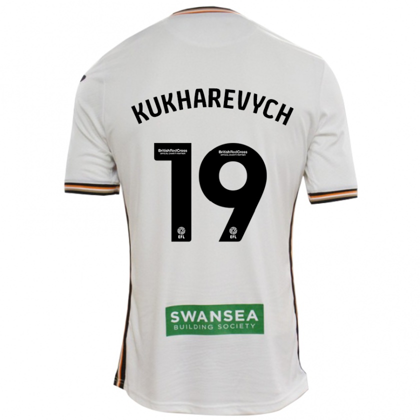 Kandiny Kinder Mykola Kukharevych #19 Rot Weiß Heimtrikot Trikot 2024/25 T-Shirt