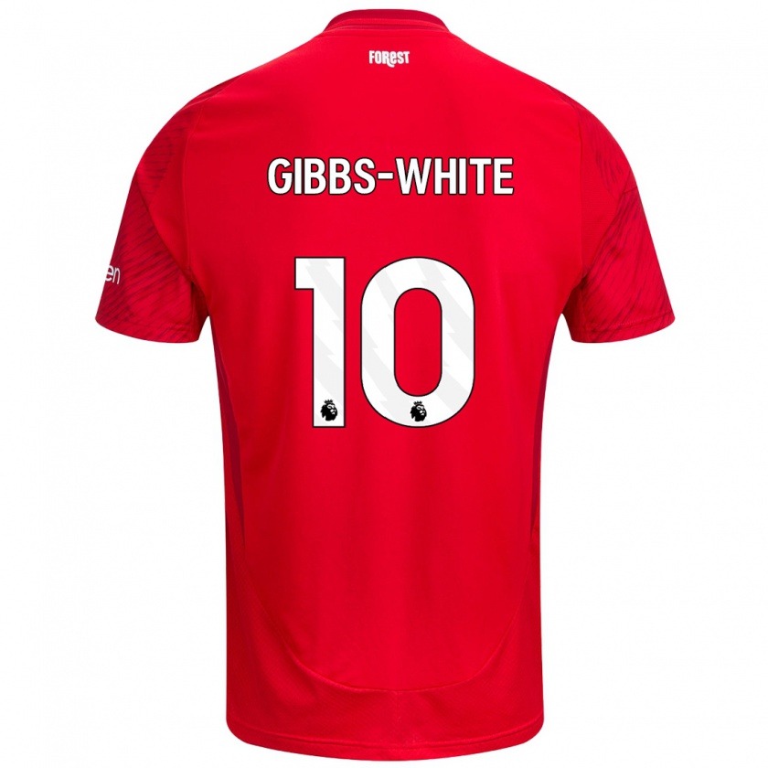 Kandiny Kinder Morgan Gibbs-White #10 Rot Weiß Heimtrikot Trikot 2024/25 T-Shirt