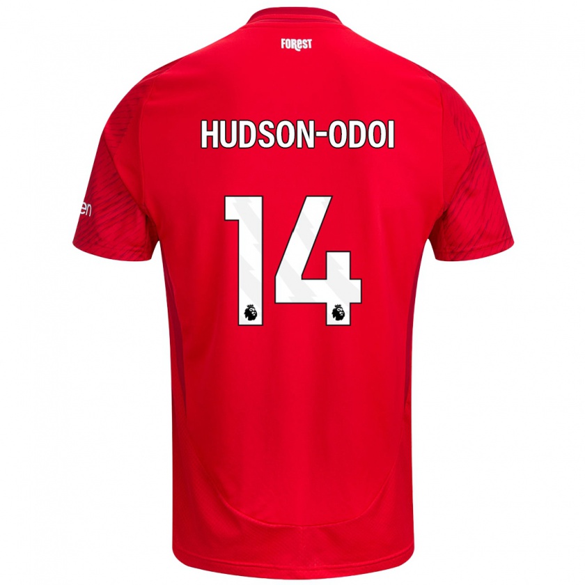 Kandiny Kinder Callum Hudson-Odoi #14 Rot Weiß Heimtrikot Trikot 2024/25 T-Shirt