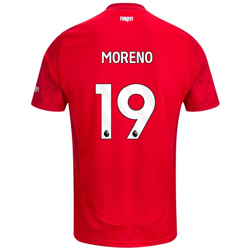 Kandiny Kinder Álex Moreno #19 Rot Weiß Heimtrikot Trikot 2024/25 T-Shirt