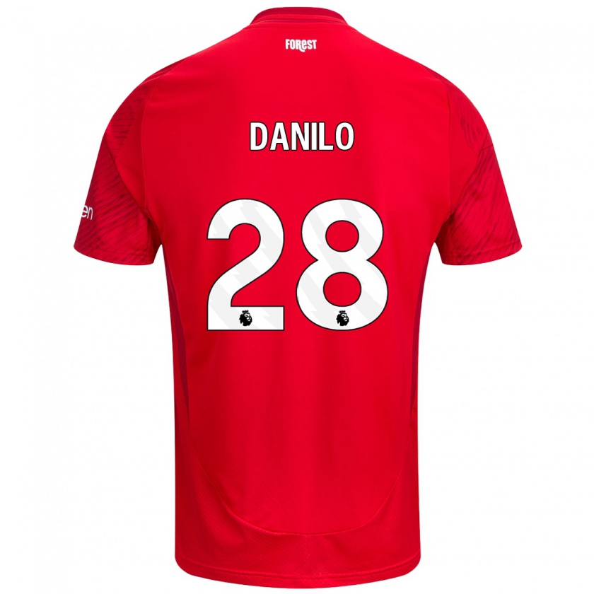 Kandiny Kinder Danilo #28 Rot Weiß Heimtrikot Trikot 2024/25 T-Shirt