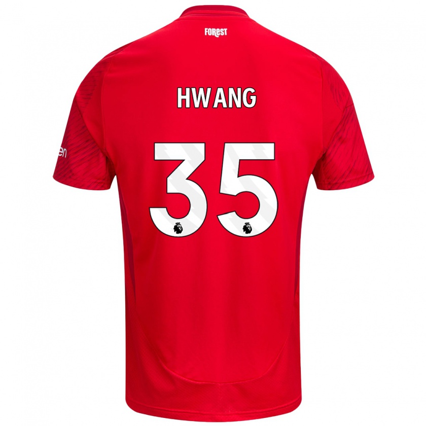 Kandiny Kinder Ui-Jo Hwang #35 Rot Weiß Heimtrikot Trikot 2024/25 T-Shirt