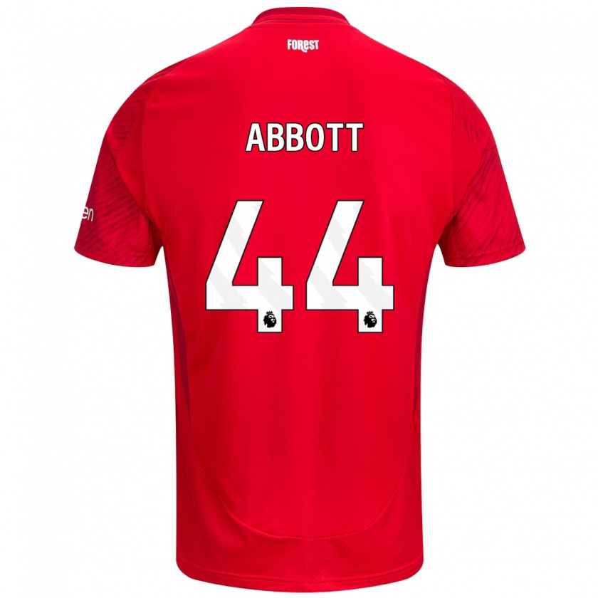 Kandiny Kinder Zach Abbott #44 Rot Weiß Heimtrikot Trikot 2024/25 T-Shirt