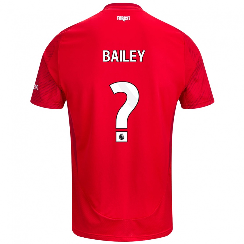 Kandiny Kinder Joe Bailey #0 Rot Weiß Heimtrikot Trikot 2024/25 T-Shirt