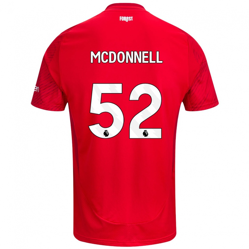 Kandiny Kinder Jamie Mcdonnell #52 Rot Weiß Heimtrikot Trikot 2024/25 T-Shirt