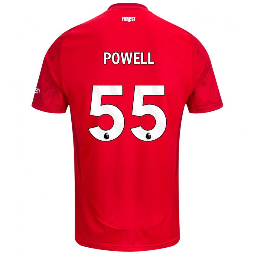 Kandiny Kinder Josh Powell #55 Rot Weiß Heimtrikot Trikot 2024/25 T-Shirt