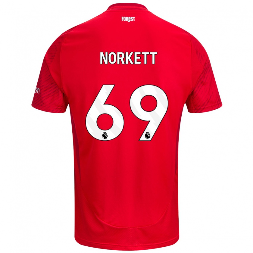 Kandiny Kinder Manni Norkett #69 Rot Weiß Heimtrikot Trikot 2024/25 T-Shirt