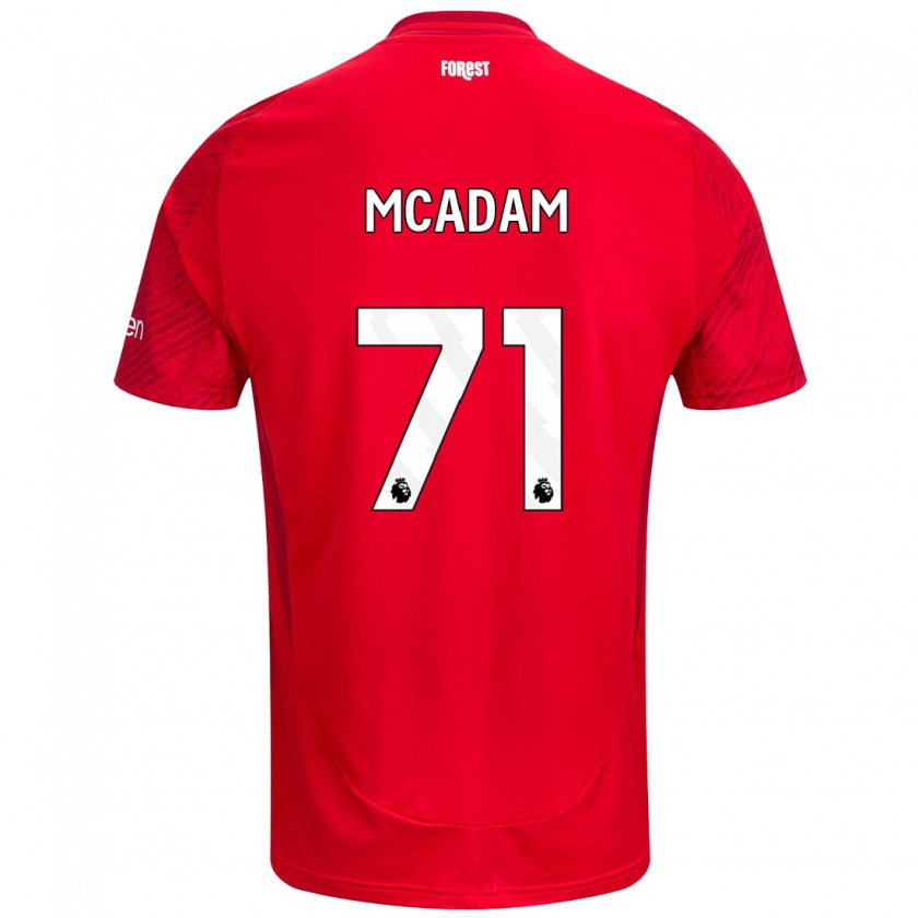 Kandiny Kinder Kyle Mcadam #71 Rot Weiß Heimtrikot Trikot 2024/25 T-Shirt