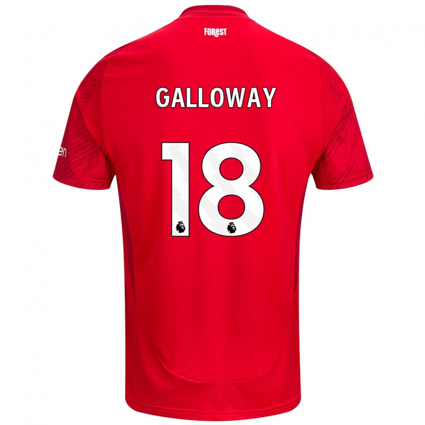 Kandiny Kinder Bridget Galloway #18 Rot Weiß Heimtrikot Trikot 2024/25 T-Shirt