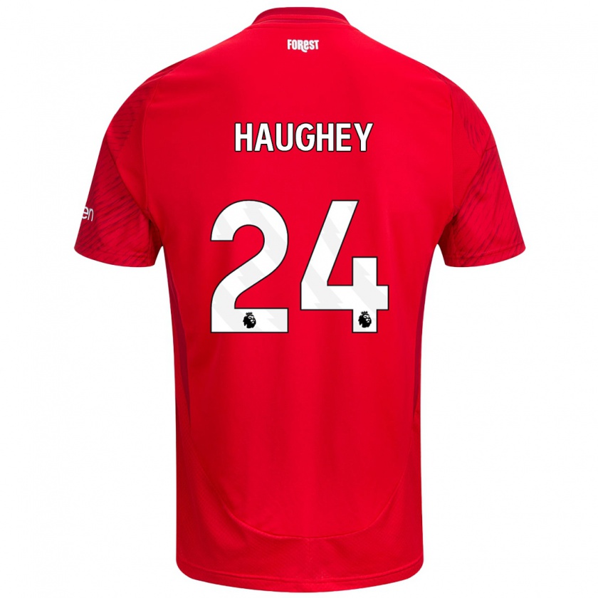 Kandiny Kinder Ella Haughey #24 Rot Weiß Heimtrikot Trikot 2024/25 T-Shirt