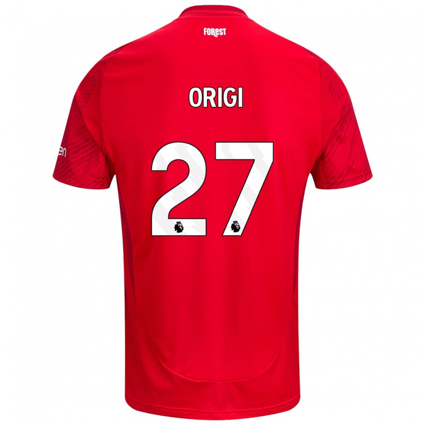 Kandiny Kinder Divock Origi #27 Rot Weiß Heimtrikot Trikot 2024/25 T-Shirt