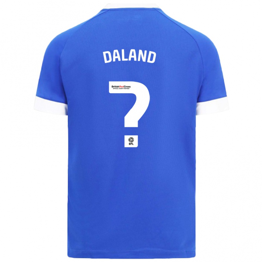 Kandiny Kinder Jesper Daland #0 Himmelblau Heimtrikot Trikot 2024/25 T-Shirt