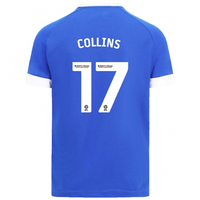 Kandiny Kinder Jamilu Collins #17 Himmelblau Heimtrikot Trikot 2024/25 T-Shirt