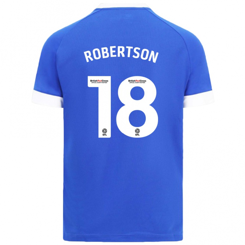 Kandiny Kinder Alex Robertson #18 Himmelblau Heimtrikot Trikot 2024/25 T-Shirt