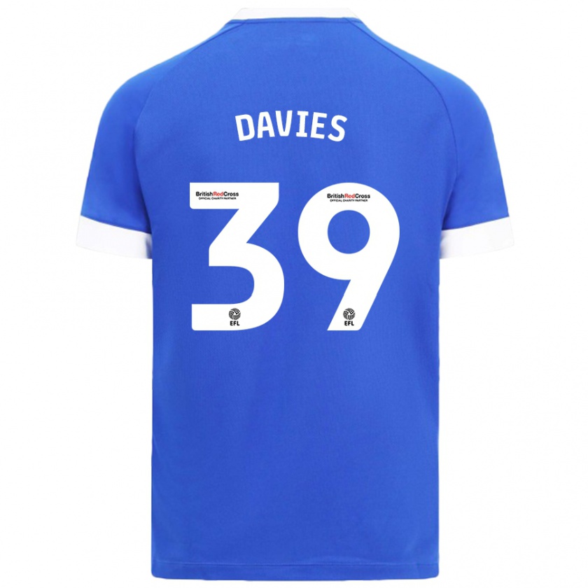 Kandiny Kinder Isaak Davies #39 Himmelblau Heimtrikot Trikot 2024/25 T-Shirt