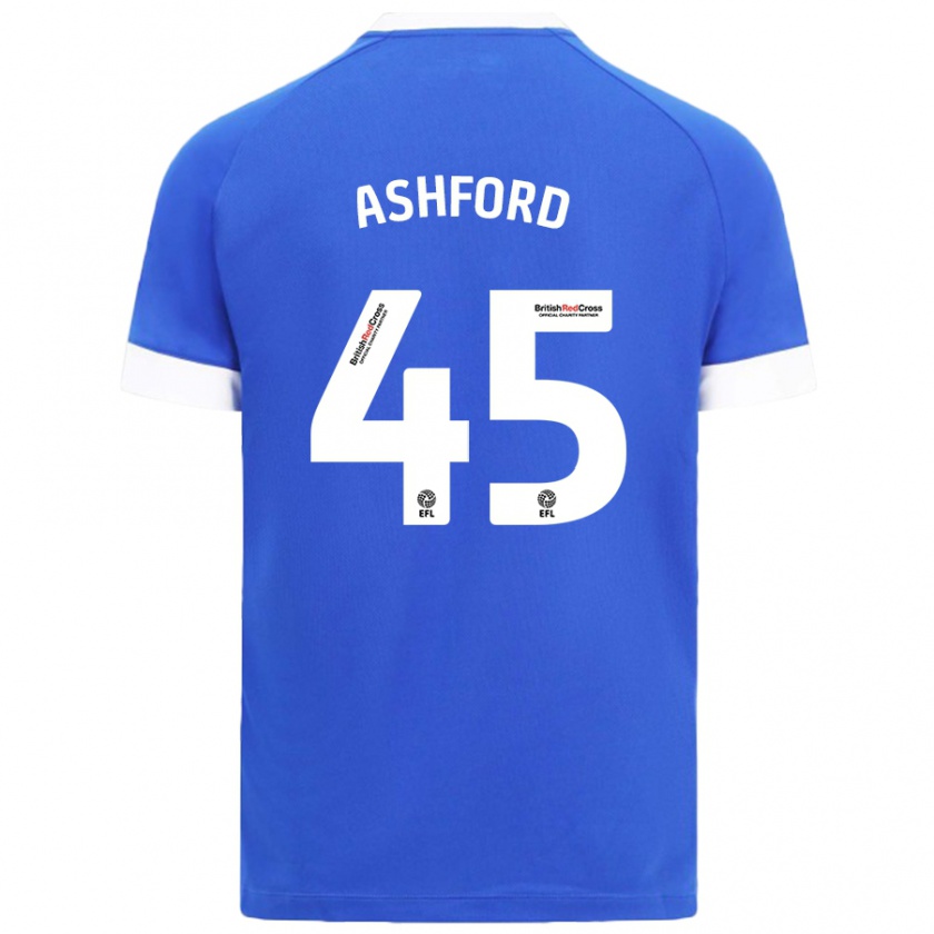 Kandiny Kinder Cian Ashford #45 Himmelblau Heimtrikot Trikot 2024/25 T-Shirt