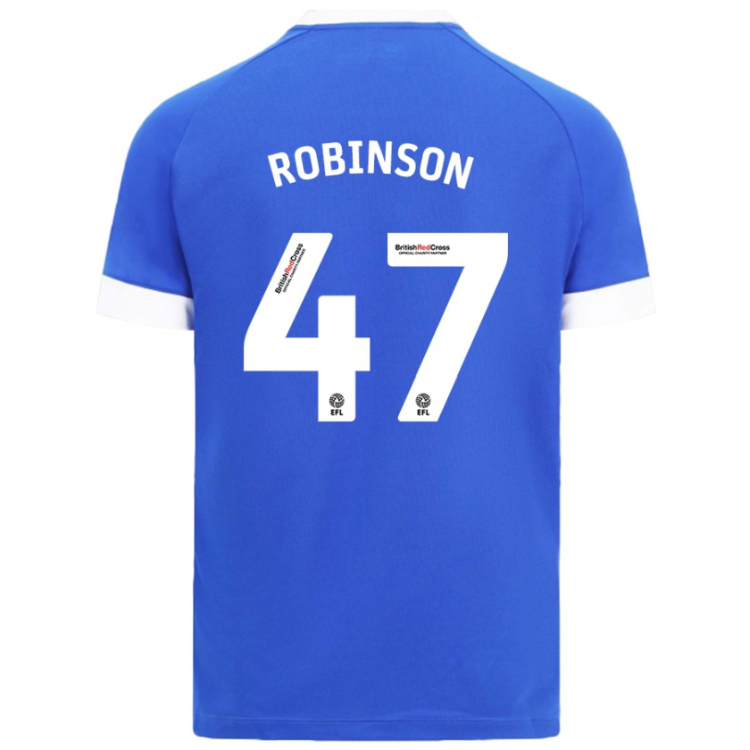 Kandiny Kinder Callum Robinson #47 Himmelblau Heimtrikot Trikot 2024/25 T-Shirt