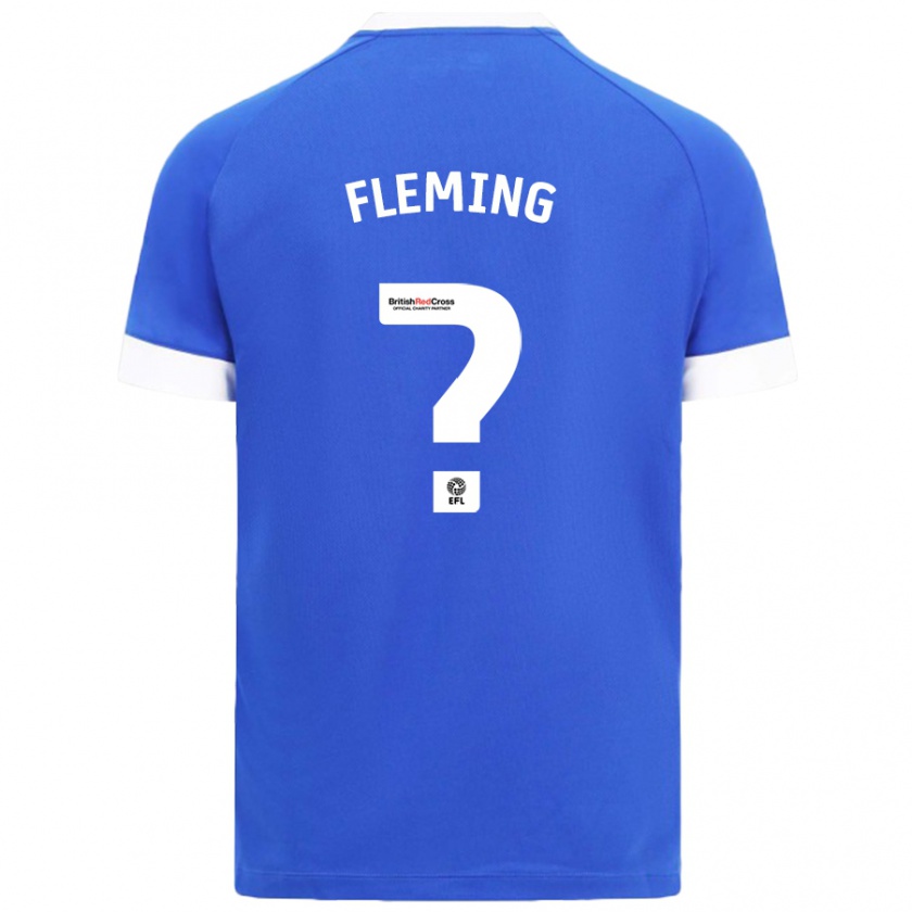 Kandiny Kinder Cole Fleming #0 Himmelblau Heimtrikot Trikot 2024/25 T-Shirt