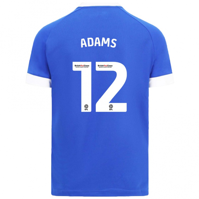 Kandiny Kinder Kelly Adams #12 Himmelblau Heimtrikot Trikot 2024/25 T-Shirt