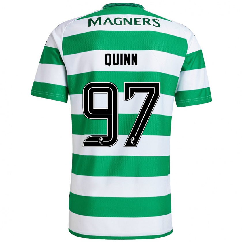 Kandiny Kinder Ben Quinn #97 Grün Weiß Heimtrikot Trikot 2024/25 T-Shirt