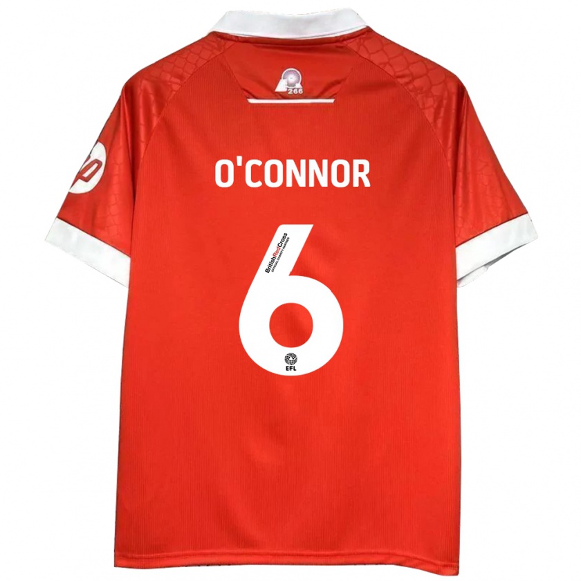 Kandiny Kinder Thomas O'connor #6 Rot Weiß Heimtrikot Trikot 2024/25 T-Shirt