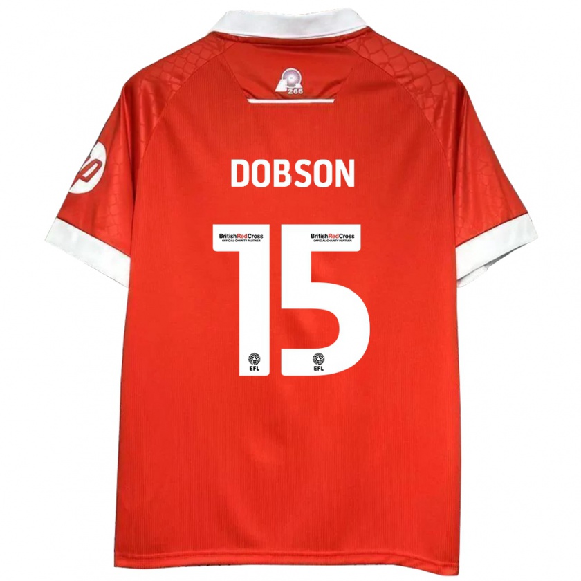 Kandiny Kinder George Dobson #15 Rot Weiß Heimtrikot Trikot 2024/25 T-Shirt