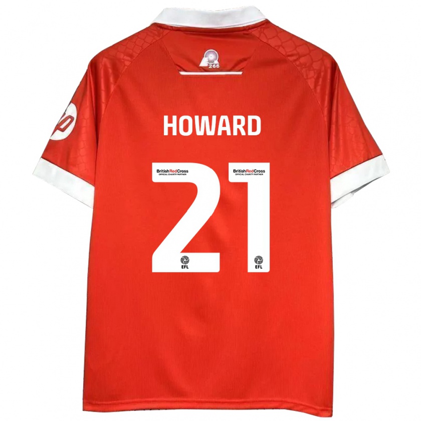 Kandiny Kinder Mark Howard #21 Rot Weiß Heimtrikot Trikot 2024/25 T-Shirt