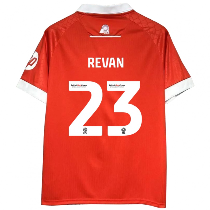 Kandiny Kinder Sebastian Revan #23 Rot Weiß Heimtrikot Trikot 2024/25 T-Shirt