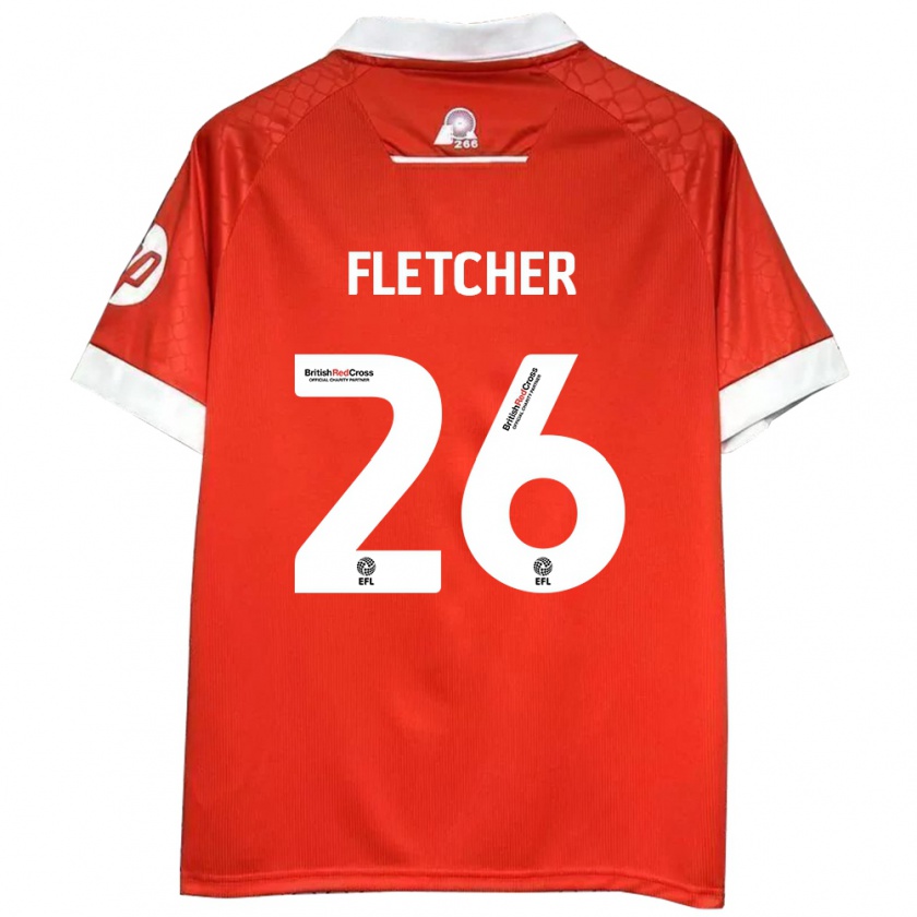 Kandiny Kinder Steven Fletcher #26 Rot Weiß Heimtrikot Trikot 2024/25 T-Shirt