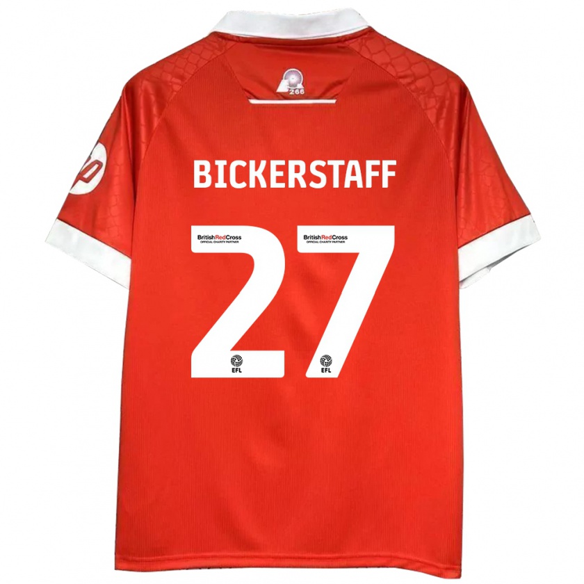 Kandiny Kinder Jake Bickerstaff #27 Rot Weiß Heimtrikot Trikot 2024/25 T-Shirt