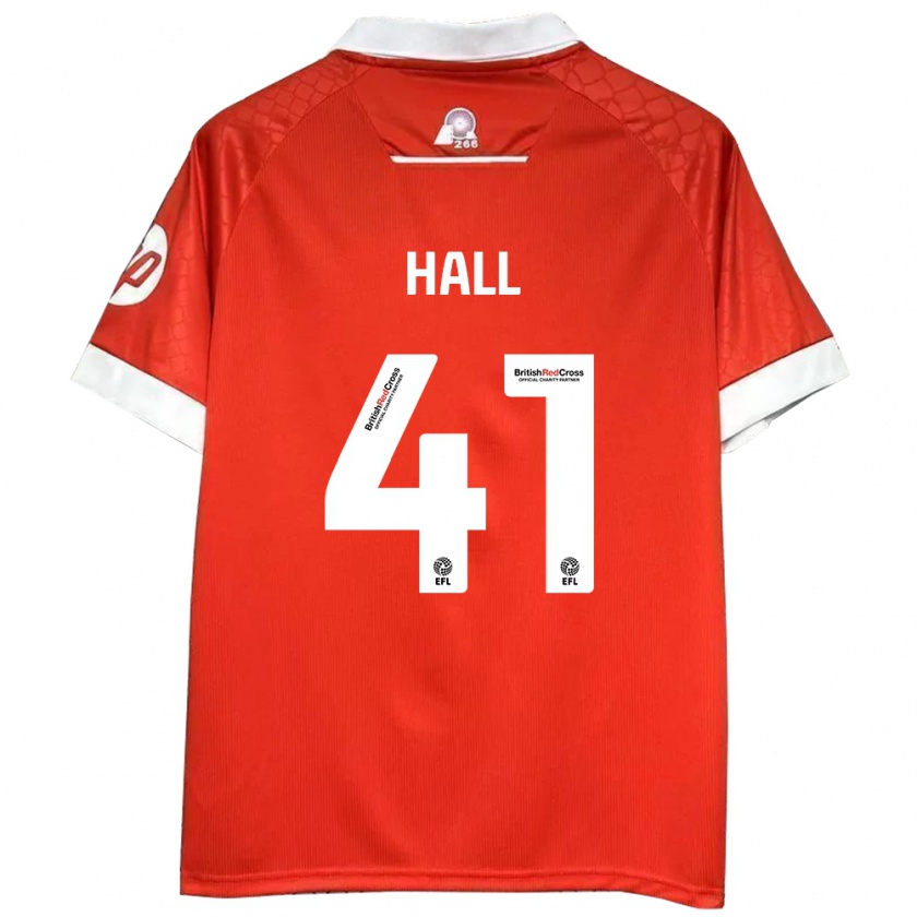 Kandiny Kinder Liam Hall #41 Rot Weiß Heimtrikot Trikot 2024/25 T-Shirt