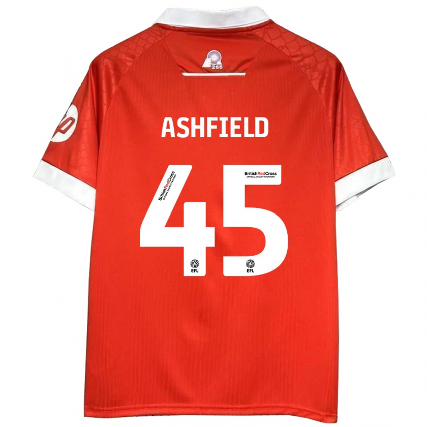 Kandiny Kinder Harry Ashfield #45 Rot Weiß Heimtrikot Trikot 2024/25 T-Shirt