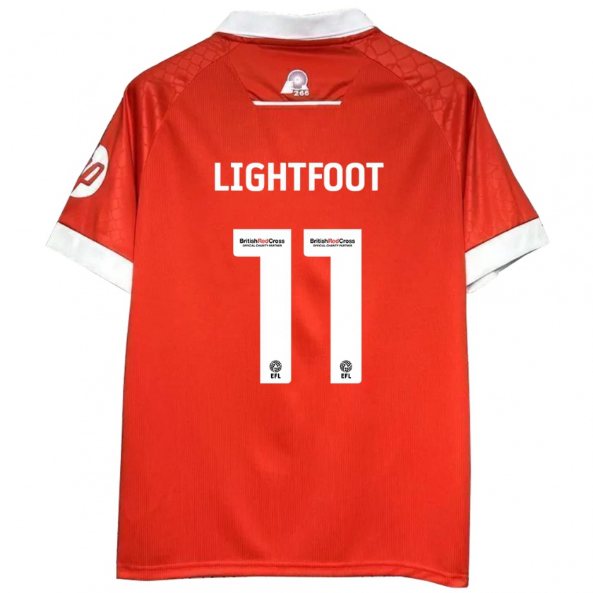 Kandiny Kinder Amber Lightfoot #11 Rot Weiß Heimtrikot Trikot 2024/25 T-Shirt