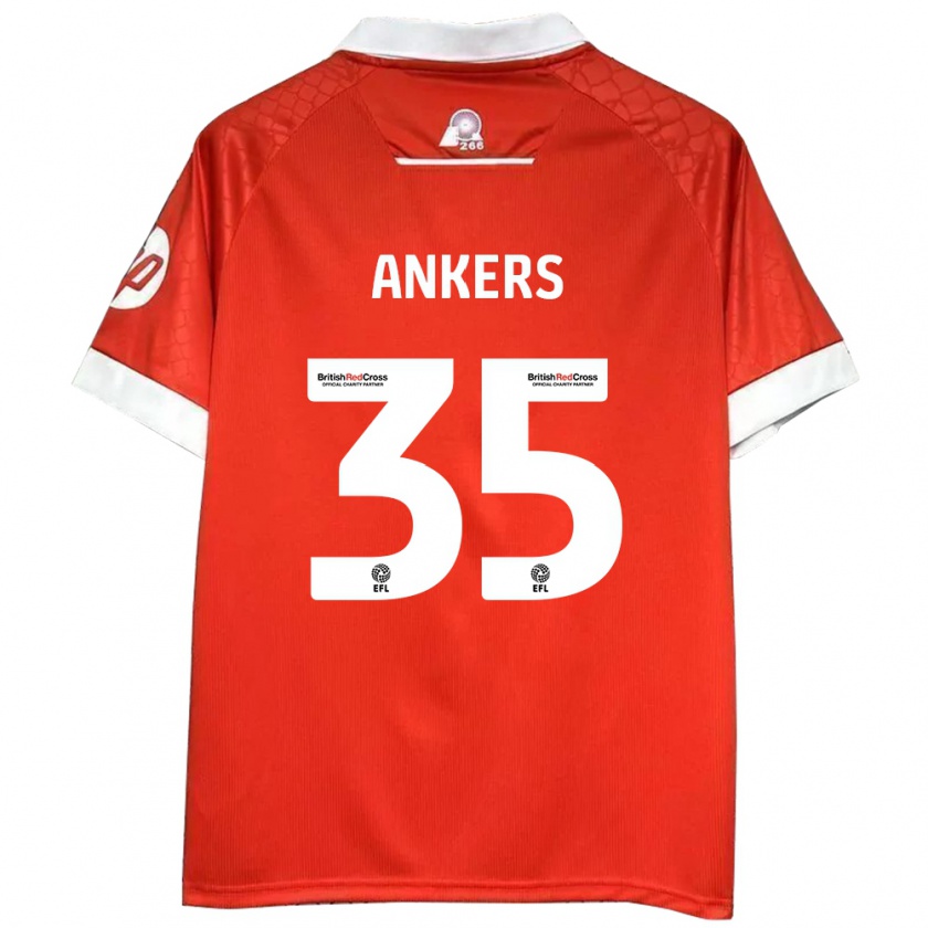 Kandiny Kinder Chloe Ankers #35 Rot Weiß Heimtrikot Trikot 2024/25 T-Shirt