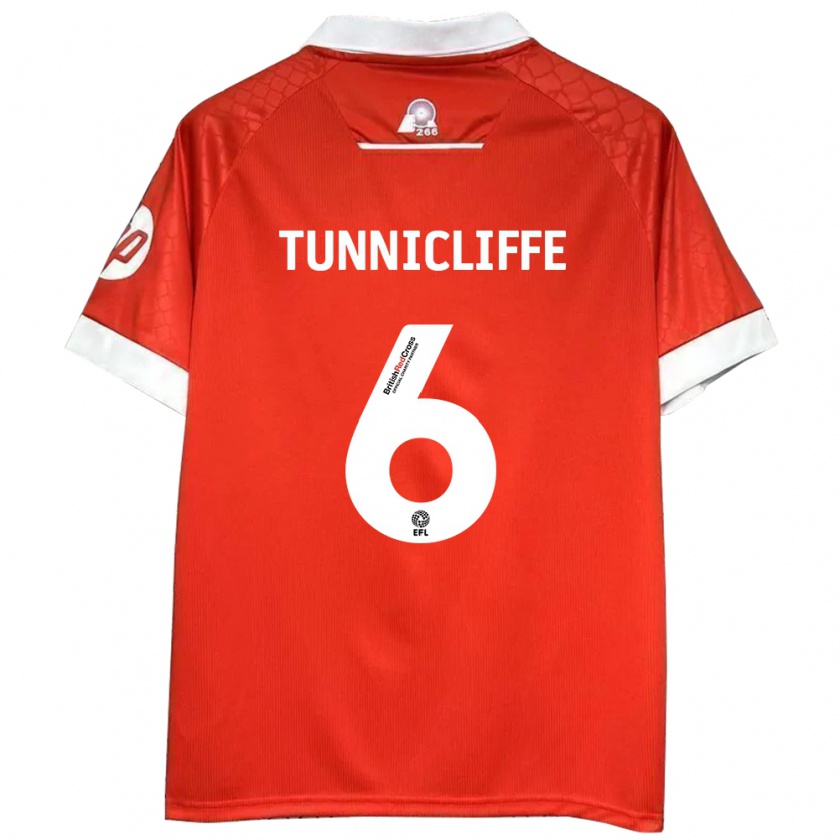 Kandiny Kinder Jordan Tunnicliffe #6 Rot Weiß Heimtrikot Trikot 2024/25 T-Shirt