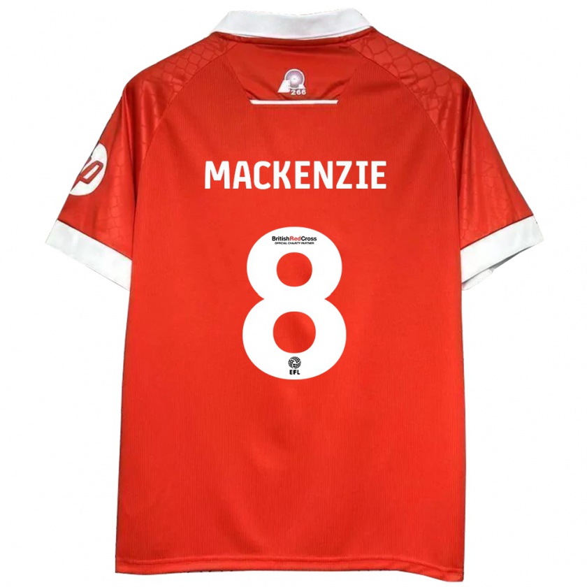 Kandiny Kinder Libby Mackenzie #8 Rot Weiß Heimtrikot Trikot 2024/25 T-Shirt